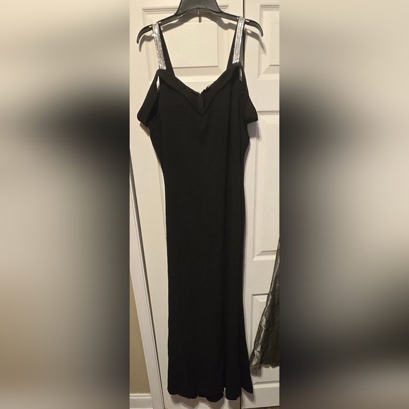 3X Black Dress with Diamond Straps - Picture 2 of 3